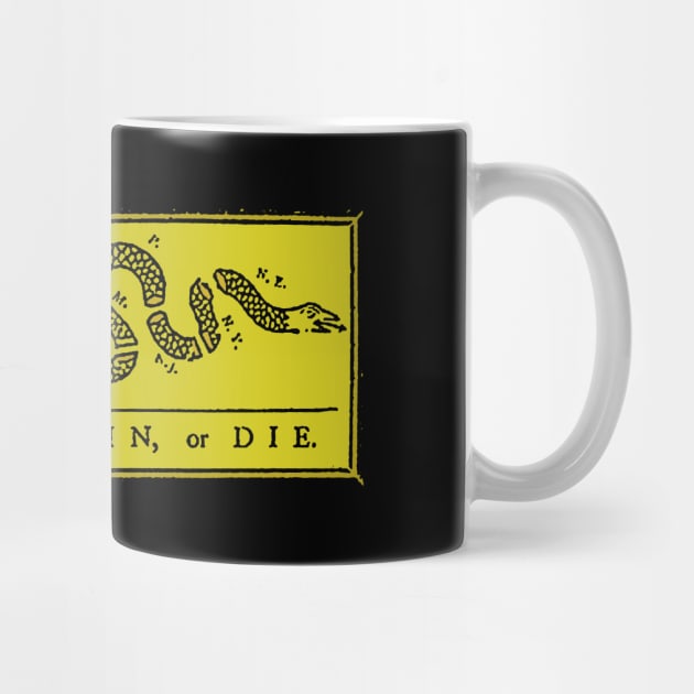 Join or Die Gadsden Flag Ben Franklin by LedgeableDesigns